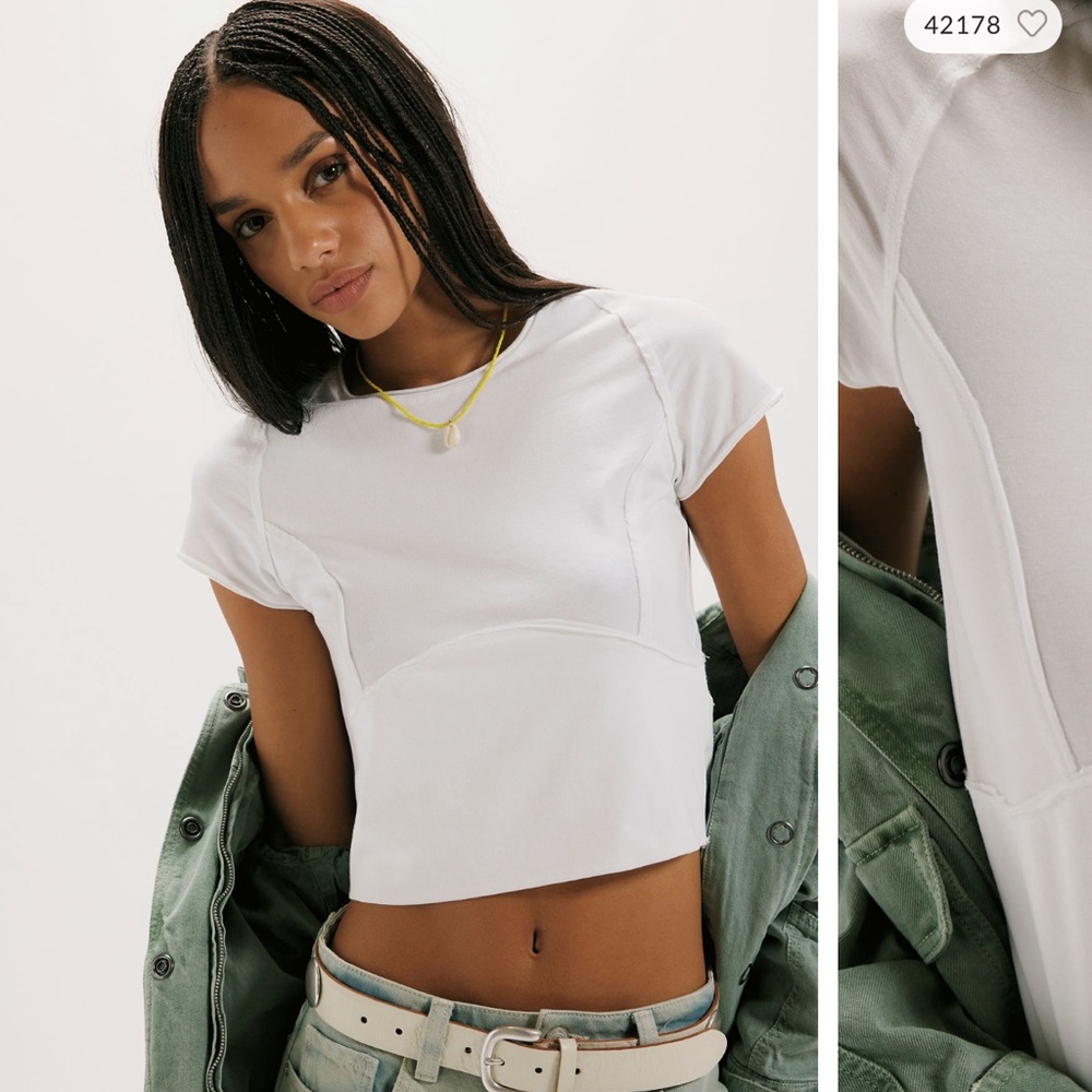 We The Free Protagonist Cropped Cap Sleeve Tee